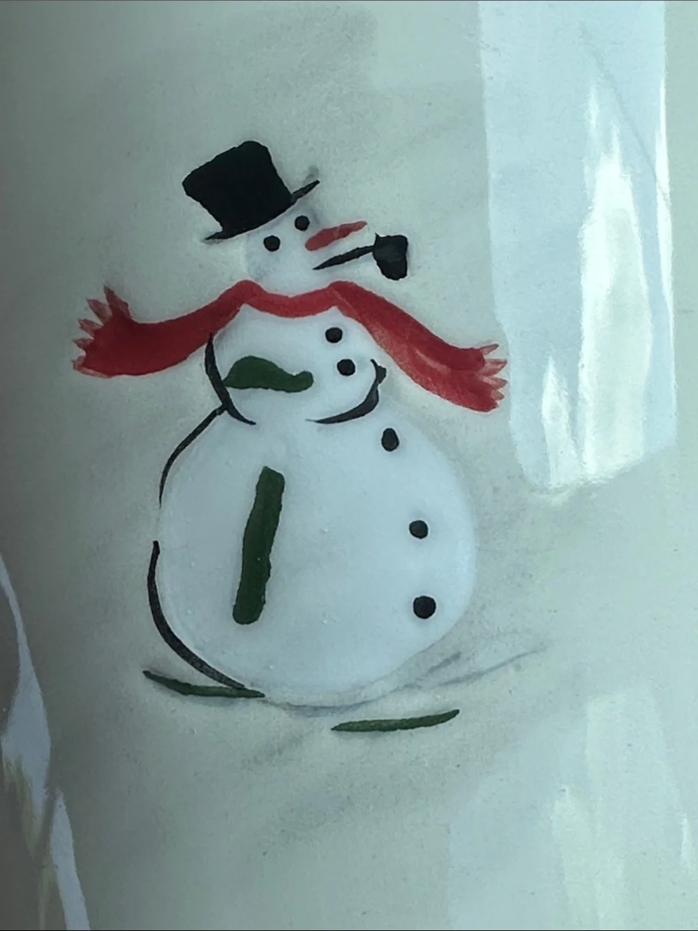 Holiday Snowman Williams Sonoma Ceramic coffee Mug retired replacement EUC cup
